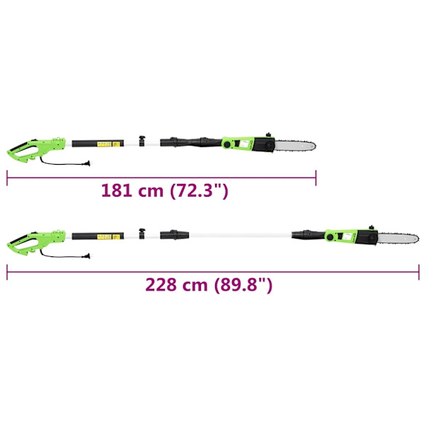 vidaXL Elektrisk stångsåg 25 cm 710 W