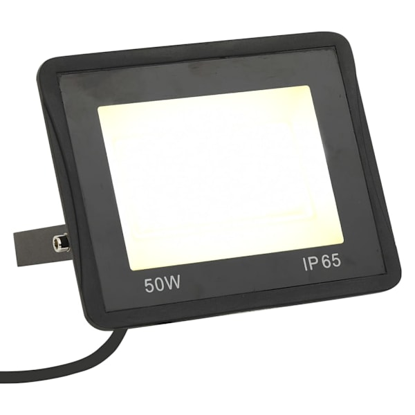vidaXL Strålkastare 2 st 50 W LED varmvit Svart