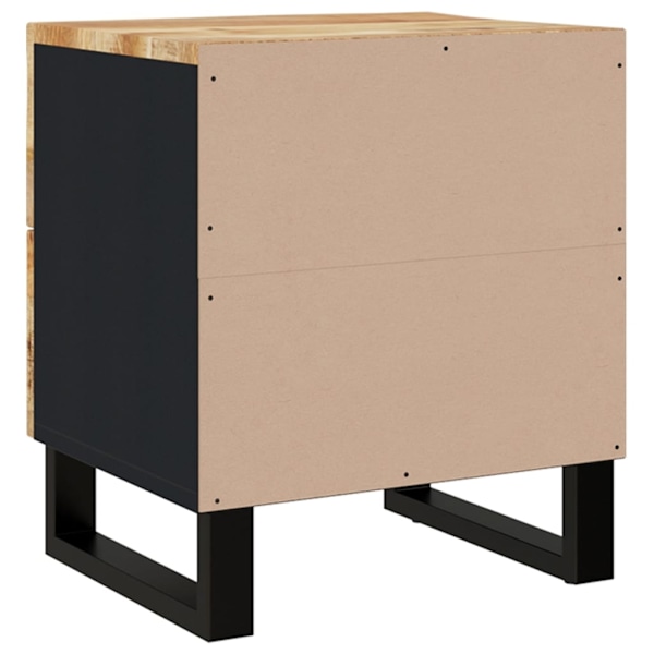 vidaXL Nattduksbord 2 st 40x33x46 cm massivt mangoträ Svart