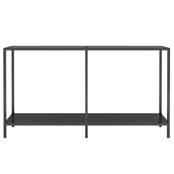 vidaXL Konsolbord svart 140x35x75,5 cm härdat glas Svart
