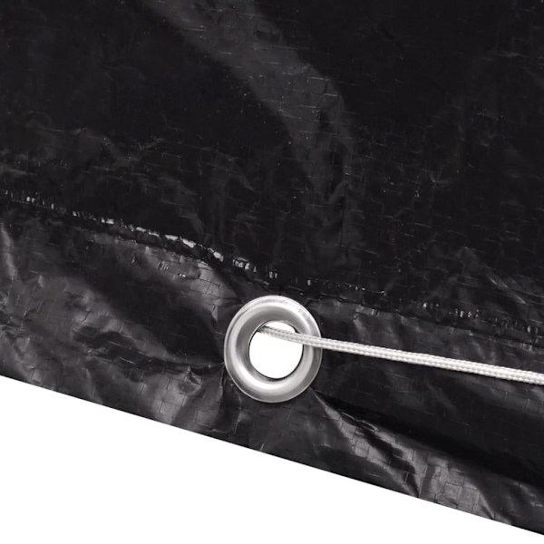 vidaXL Överdrag för trädgårdsmöbler 2 st 8 öljetter 180x140cm Svart