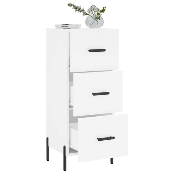 vidaXL Skänk vit 34,5x34x90 cm konstruerat trä Vit
