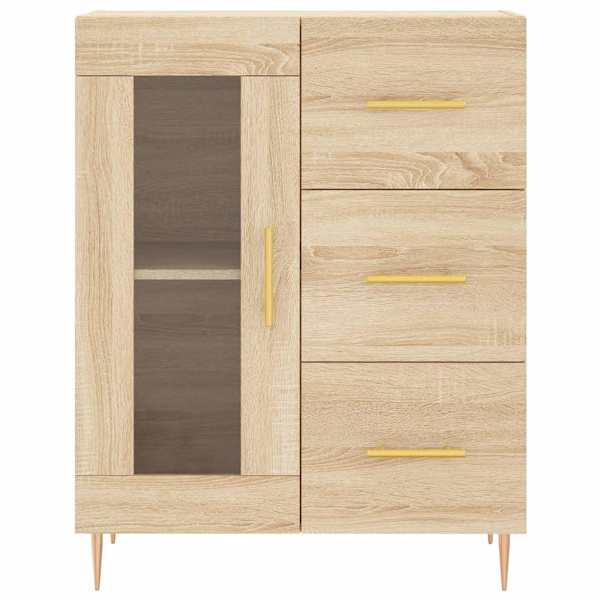vidaXL Högskåp sonoma-ek 69,5x34x180 cm konstruerat trä Brun