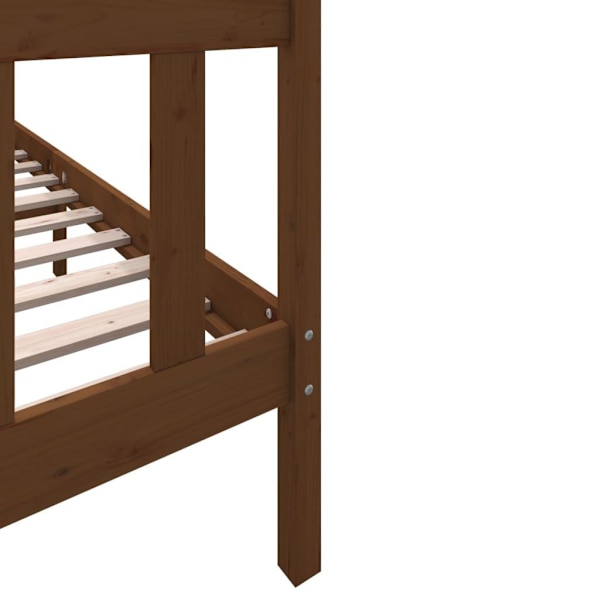 vidaXL Sängram honungsbrun massiv furu 150x200 cm Brun