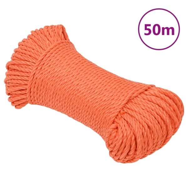 vidaXL Rep orange 8 mm 50 m polypropylen Orange