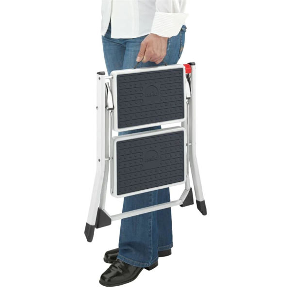 Hailo Trappstege med 2 steg Mini 45 cm stål 4310-001 Vit