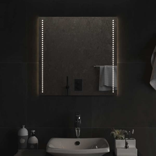 vidaXL Badrumsspegel LED 60x60 cm Transparent