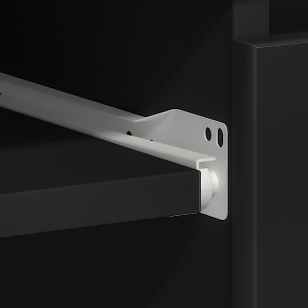 vidaXL Skrivbord svart 90x45x76 cm konstruerat trä Svart