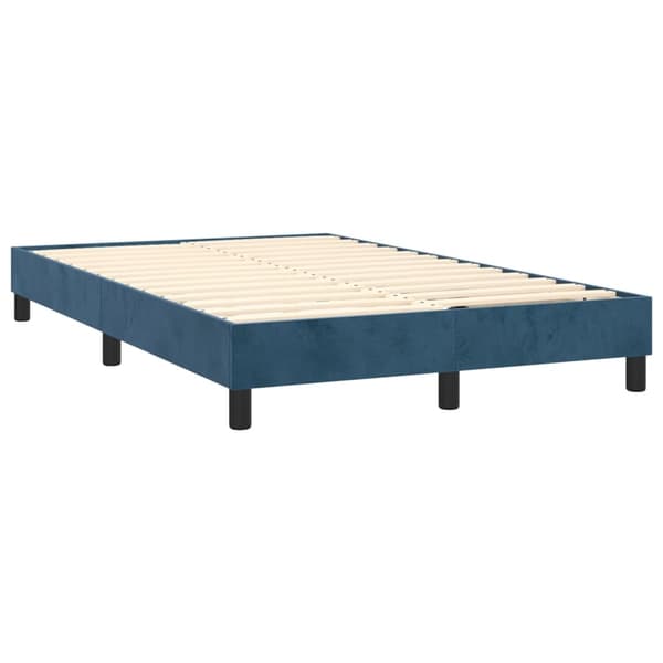vidaXL Ramsäng med madrass mörkblå 120x200 cm sammet Blå