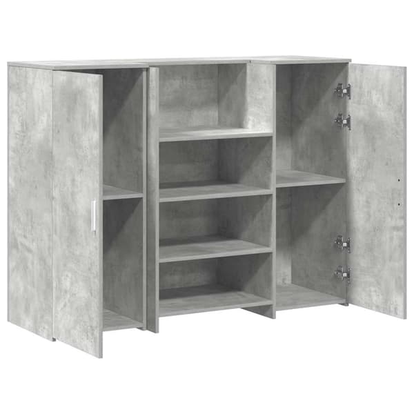 vidaXL Receptionsdisk betonggrå 135x50x103,5 cm konstruerat trä Grå