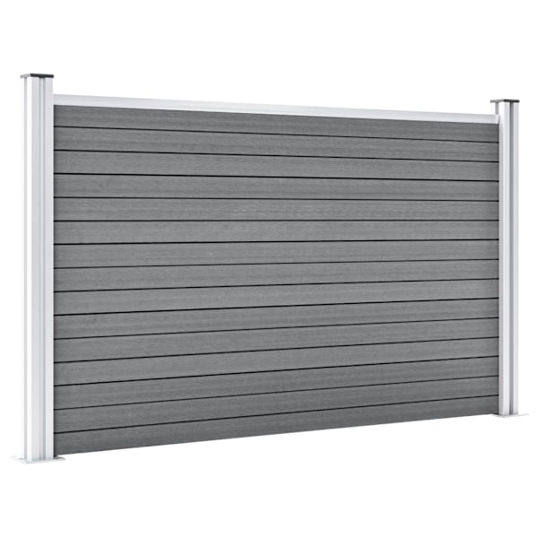 vidaXL Staketpanel WPC 872x106 cm grå grå