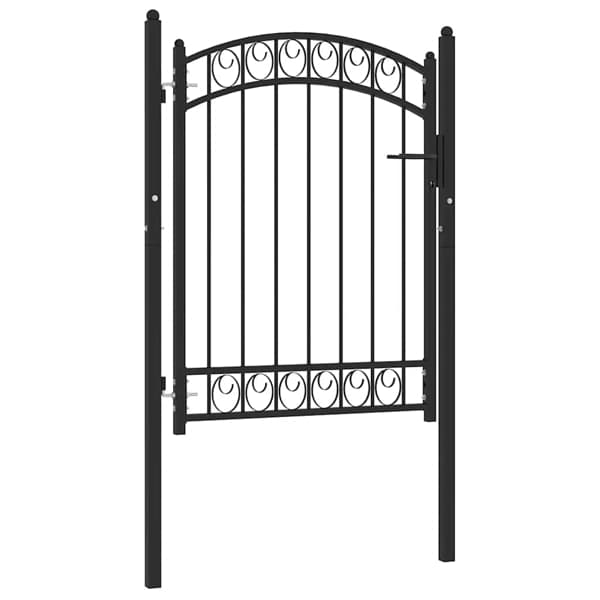 vidaXL Grindar EMMEN 104 x 98,5 cm Låsbar Pulverlackerad stål Black Svart