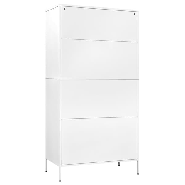 vidaXL Garderob 90x50x180 cm vit stål Vit