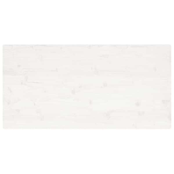 vidaXL Bordsskiva vit 110x55x2,5 cm massiv furu rektangulär Vit