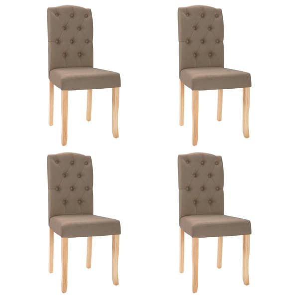 vidaXL Matstolar 4 st taupe tyg Taupe