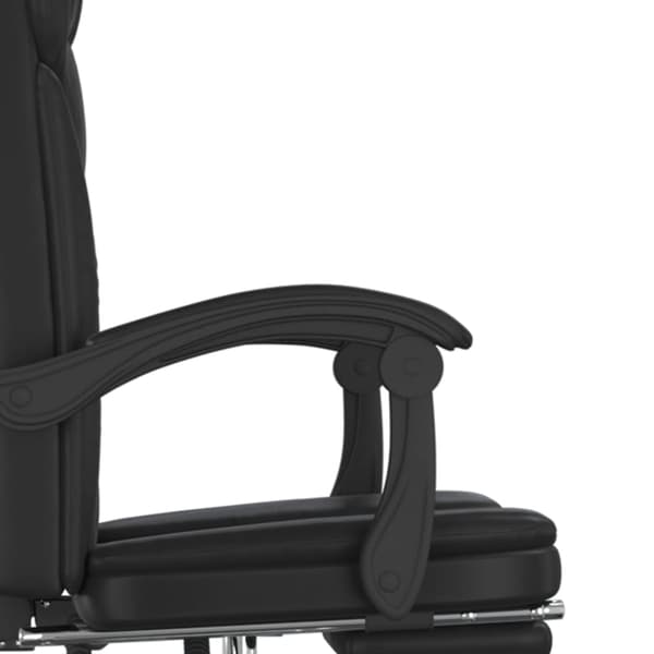 vidaXL Kontorsstol svart konstläder art
