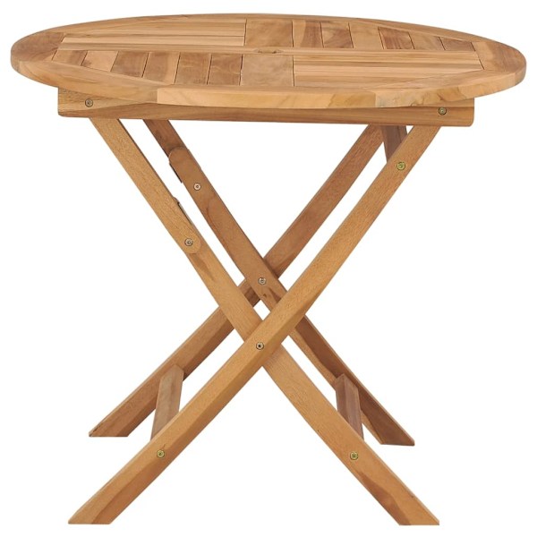 vidaXL Hopfällbart trädgårdsbord 85x76 cm massiv teak Brun