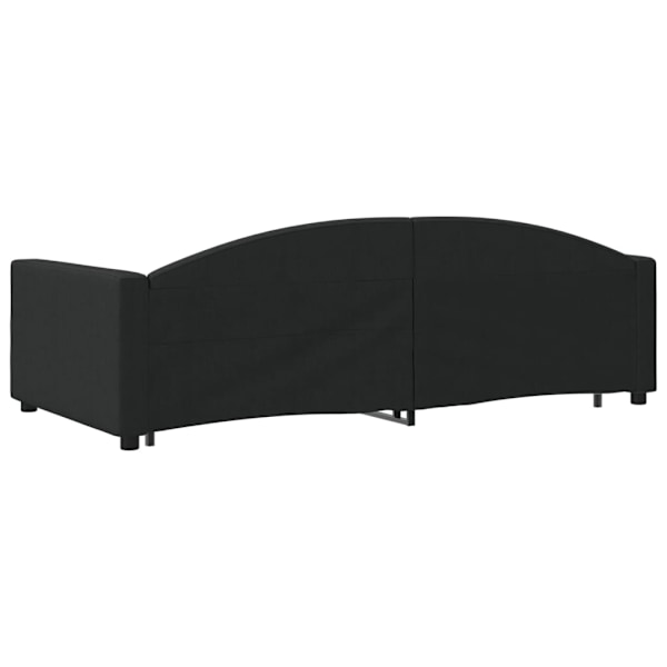 vidaXL Dagbädd utdragbar svart 100x200 cm tyg Svart