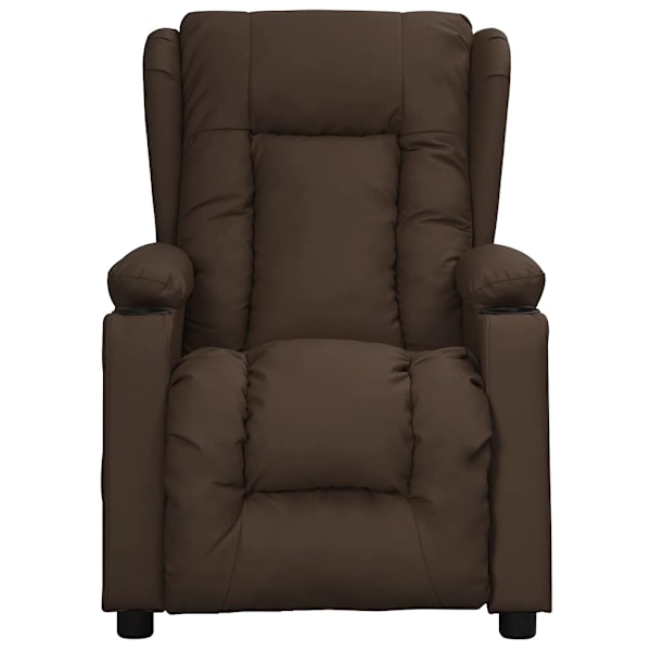 vidaXL Massagefåtölj brun konstläder Brun