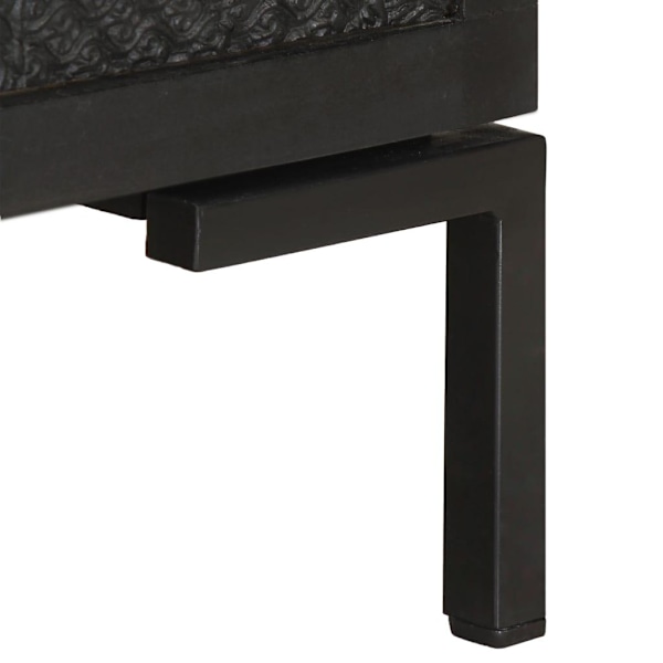 vidaXL Skänk 115x30x76 cm massivt mangoträ Svart