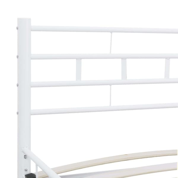 vidaXL Sängram vit metall 120x200 cm Vit