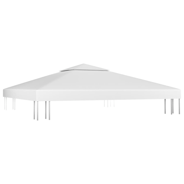 vidaXL Paviljongtak med ventilering 310 g/m² 3x3 m vit Vit