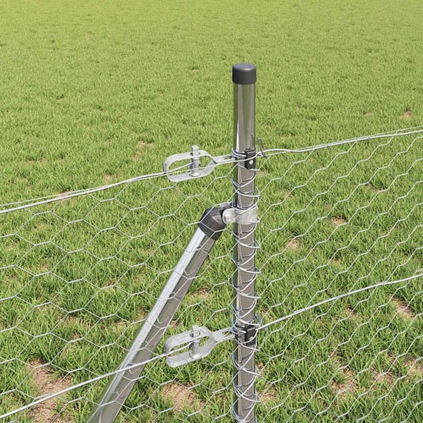 vidaXL Markfixerat Svetsat Stängsel 100 x 0,6 m (B x H) Silver
