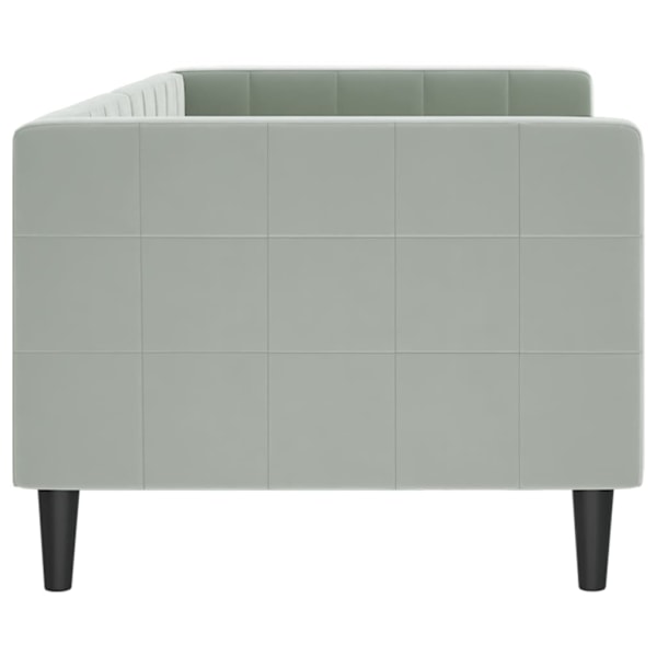 vidaXL Dagbädd ljusgrå 80x200 cm sammet Grå