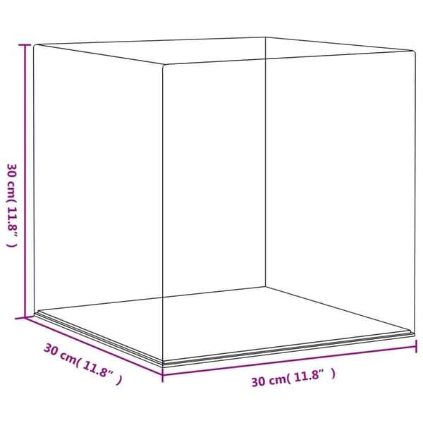 vidaXL Akryllåda transparent 30x30x30 cm Transparent