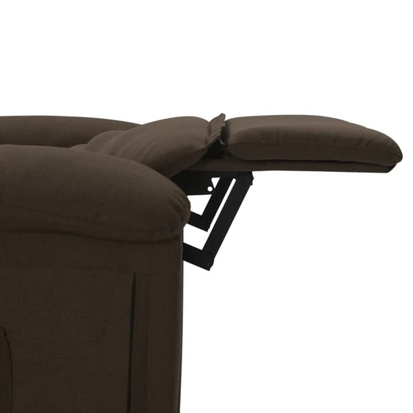 vidaXL Massagefåtölj mörkbrun tyg Brun