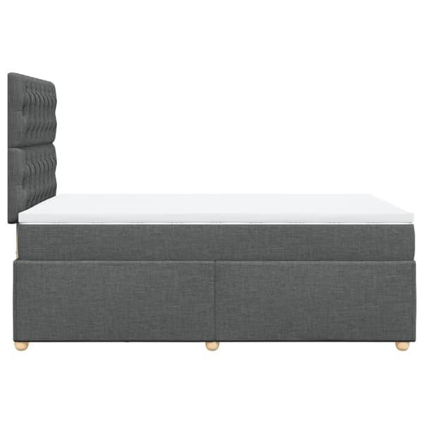 vidaXL Ramsäng med madrass mörkgrå 120x190 cm tyg Grå