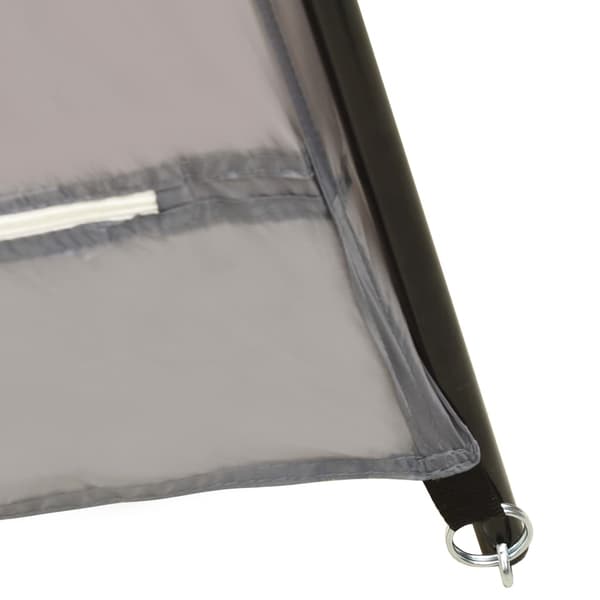 vidaXL Pooltält tyg 590x520x250 cm grå Grå