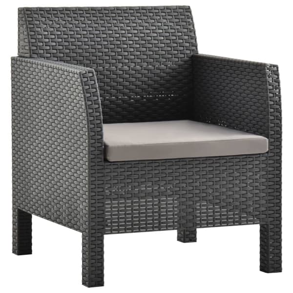 Anthracite 63x65x76 cm PP Rattan Antracit