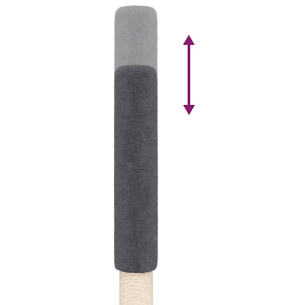 vidaXL Golv-till-tak klösträd mörkgrå 267,5-297,5 cm Grå