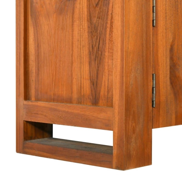 vidaXL TV-bänk 110x30x40 cm massiv teak Brun