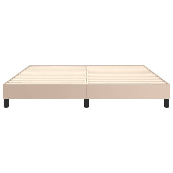 vidaXL Sängram cappuccino 180x200 cm konstläder Brun
