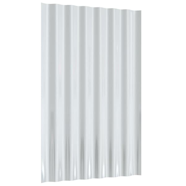 vidaXL Takplåt 36 st pulverlackerat stål grå 60x36 cm Grå