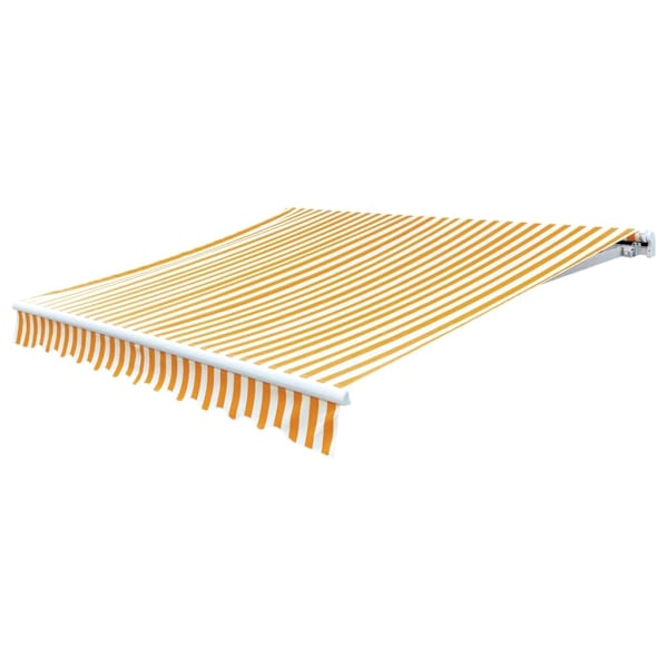vidaXL Markisduk 4 x 3 m gul & vit (utan ram) Gul