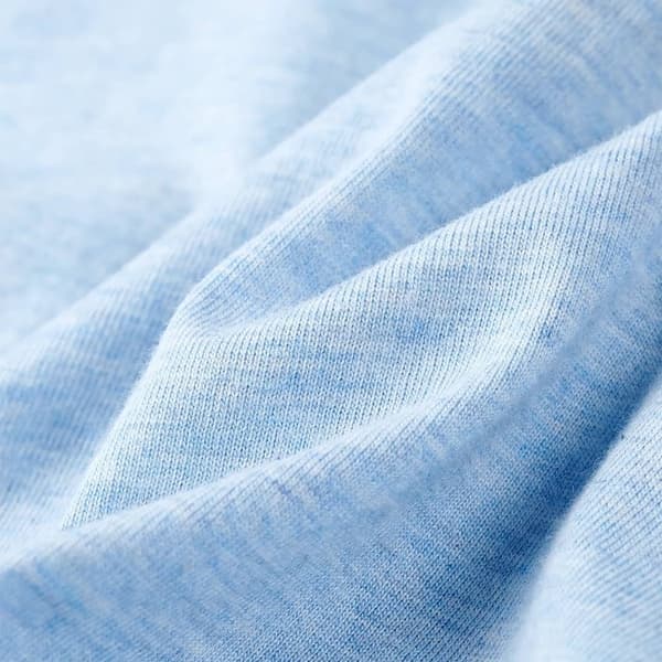 vidaXL T-shirt för barn mjuk blå melerad 128 Blå