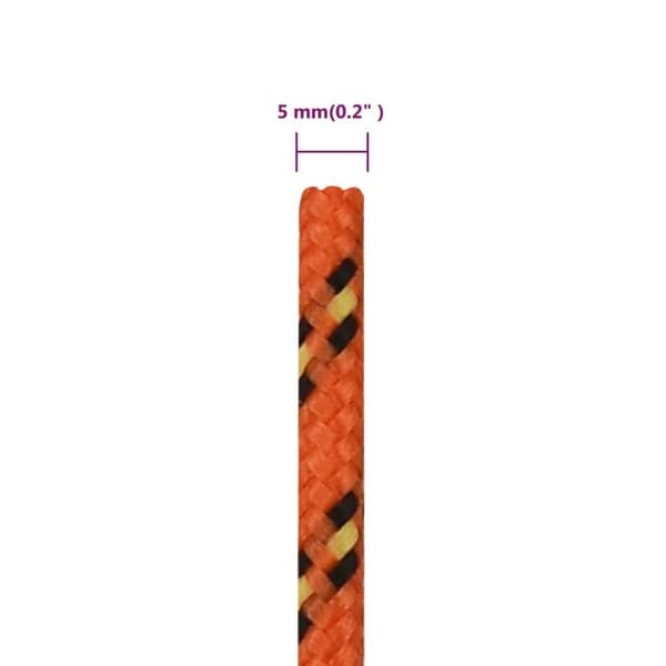 vidaXL Båtlina orange 5 mm 100 m polypropen
