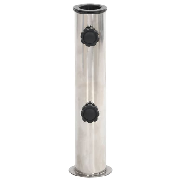 vidaXL Parasollfot för Ø38/48 mm stolpe silver rostfritt stål Silver