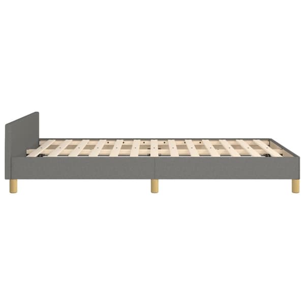 vidaXL Sängram utan madrass mörkgrå 120x200 cm tyg Grå