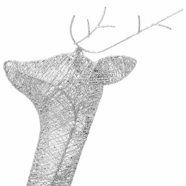 vidaXL Julrenar familj 270x7x90 cm silver kallvit Silver