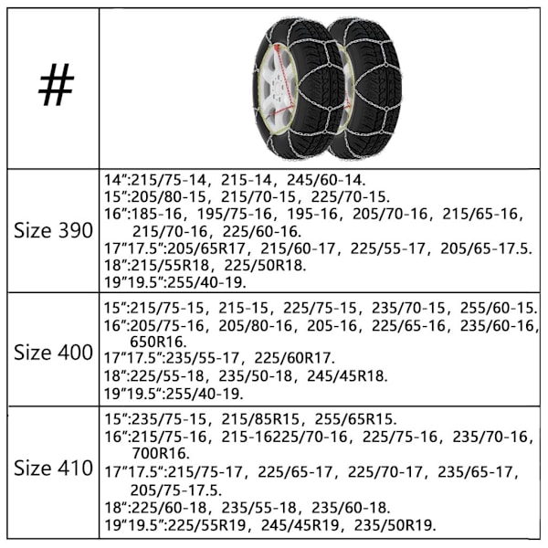 vidaXL Snökedjor till bil 2-pack 16 mm SUV 4x4 storlek 450 Silver