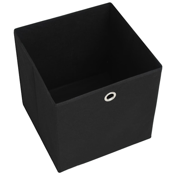 vidaXL Förvaringslådor 10 st non-woven tyg 32x32x32 cm svart Svart