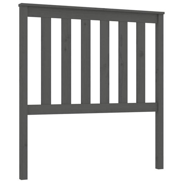 vidaXL Sänggavel grå 96x6x101 cm massiv furu Grå
