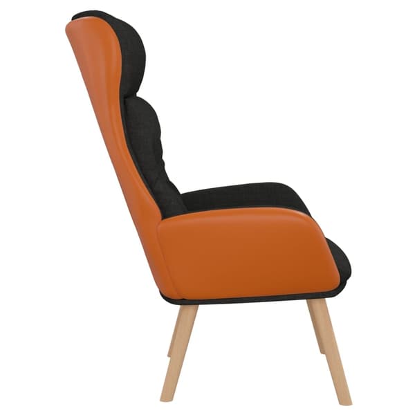 vidaXL Vilstol svart tyg och PVC art