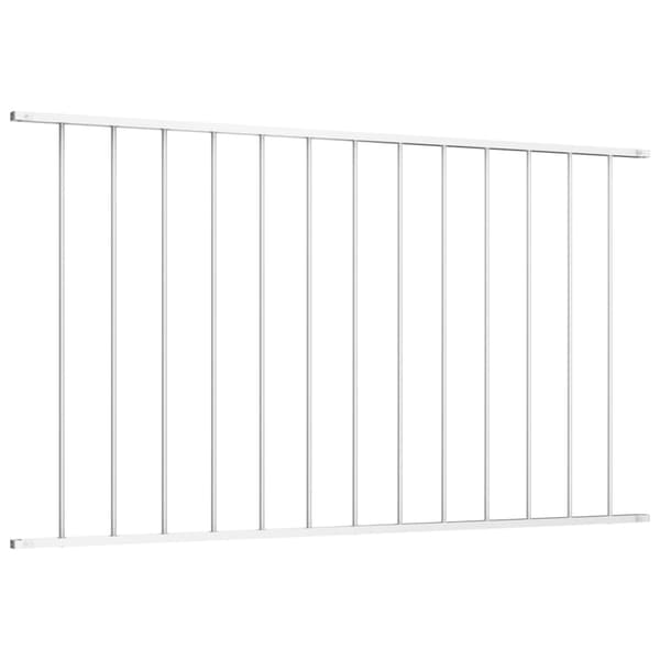 vidaXL Staketpanel Woerden pulverlackerad stål 163x75 cm vit Vit