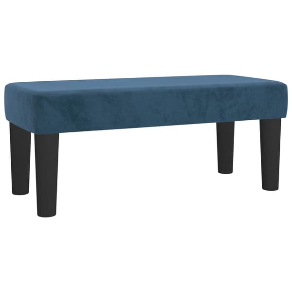 vidaXL Ramsäng med madrass mörkblå 90x200 cm sammet Blå