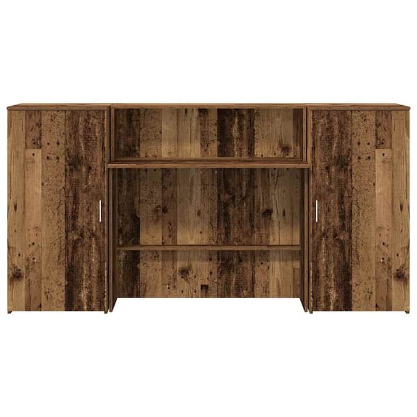 vidaXL Receptionsdisk grå sonoma 200x50x103,5 cm konstruerat trä Brun
